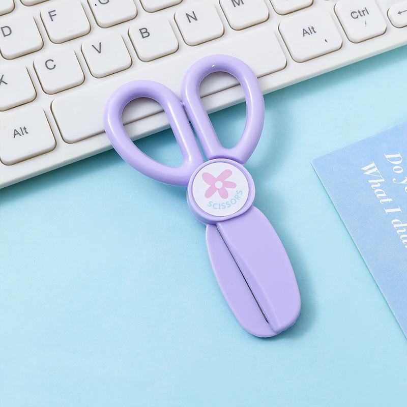 Безопасные для детей ножницы с круглой головкой: Красочные, удобные, безопасные пластиковые ножницы для резки бумаги в детском саду