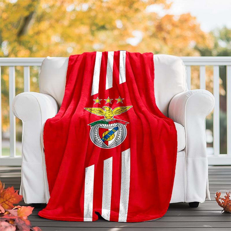 1pc B-Benfica Theme Blanket - Digital Print, Polyester, Cozy for All Seasons, Perfect for Outdoor, and Travel