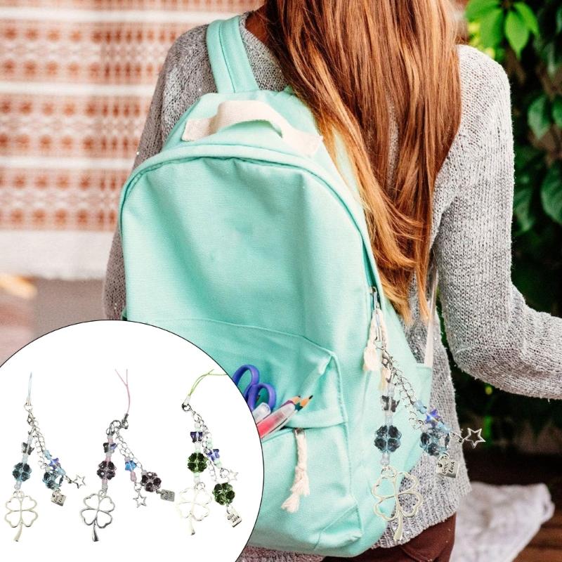 Стильный браслет Lucky Clover для телефона, принадлежности для рукоделия ручной работы, цепочка для телефона из акрила и сплава для сумок и взрослых, ежедневное использование