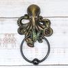 Halloween Vintage Cthulhu Statue Resin Octopus Knocker Door Home Decoration Accessories Octopus Skull Figurine Wall Pendant