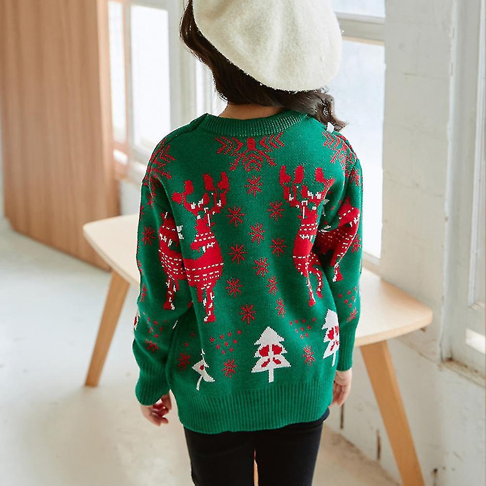 Christmas Sweater Toddler Long Sleeve Winter Soft Warm Cozy Children's Fireplace Lovely Sweater For Christmas Gift