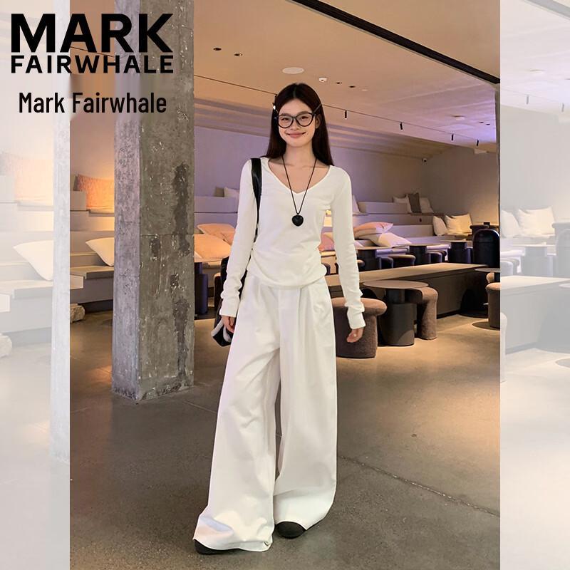 Mark Fairwhale Женский топ с V-образным вырезом и длинным рукавом