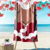 Graceful stag, serene woods Print beach towel, quick drying, suitable for travel, outdoor sports, jogging, the beach and swimming, gift