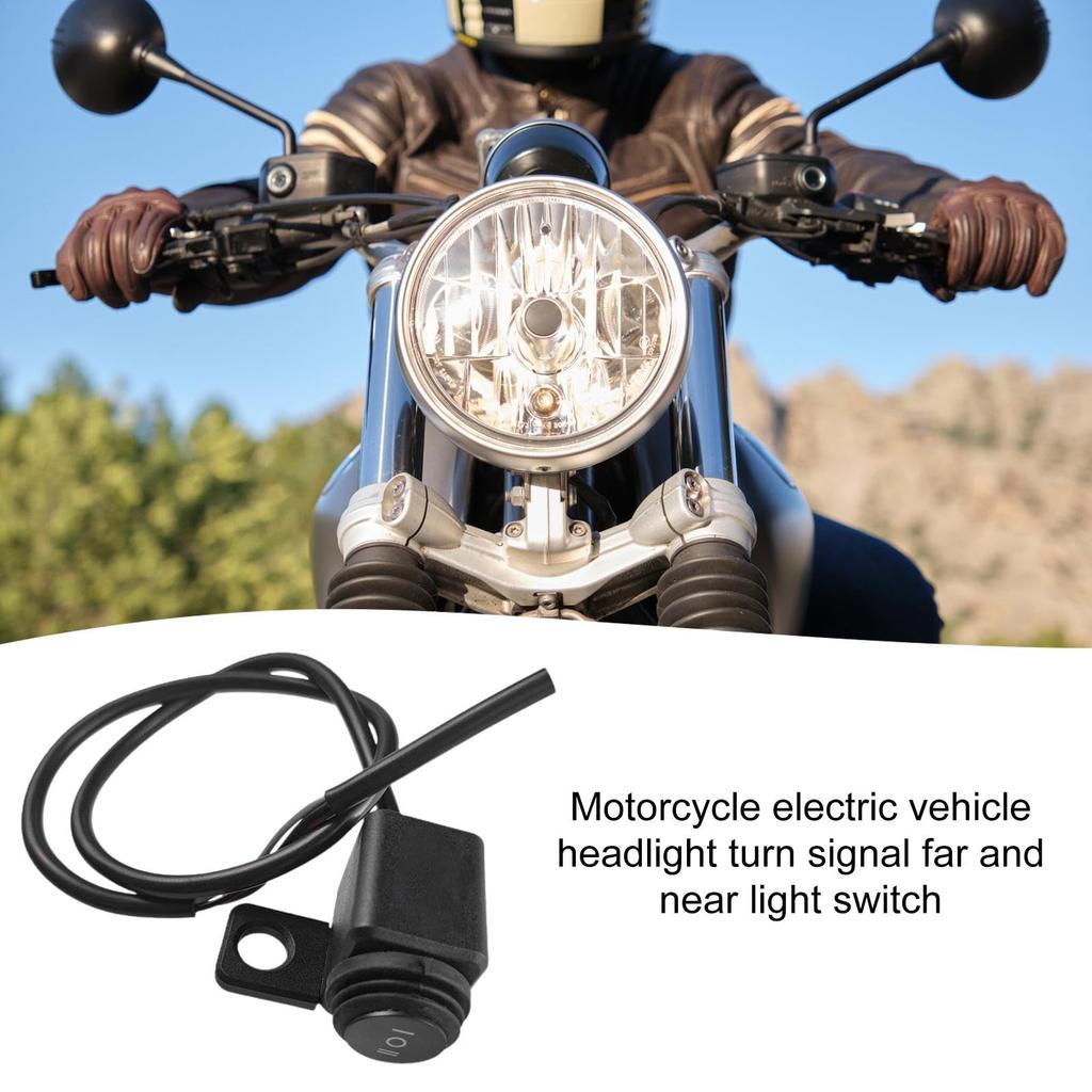Motorcycle Electric Vehicle Headlight Switch Scooter Rearview Mirror Modification Switch External Spotlight Turn Signal