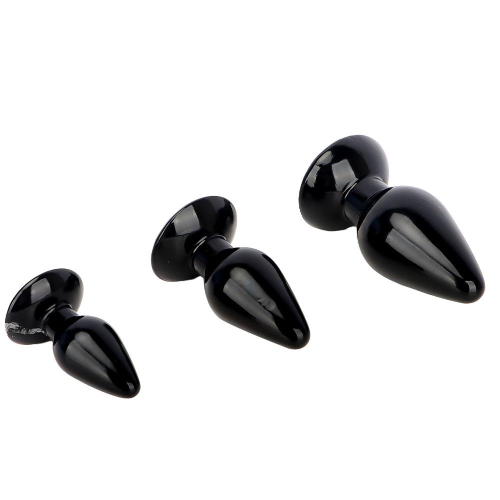 Большая анальная пробка Секс-игрушки Анальные дилдо Черный пенис ПВХ Реалистичный член Фистинг Пеггинг