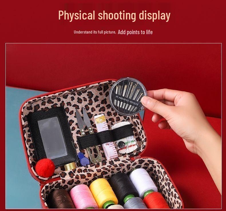 Портативный бытовой швейный набор: Многофункциональный набор для шитья с иглами и нитками в сумке для хранения