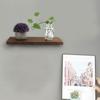 Brown Paulownia Wall Mounted Shelves Rustic Wood Storage Rack Display Rack Floating Shelf  Bedroom