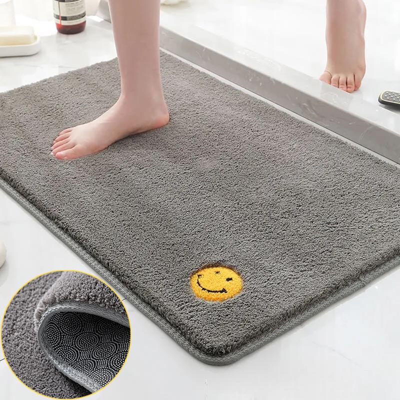 Thickened Floor Mat Bubble Velvet Home Carpet Bedroom Kitchen Mat Bathroom Water Absorption Non-Slip Foot Mat Toilet Door Mat