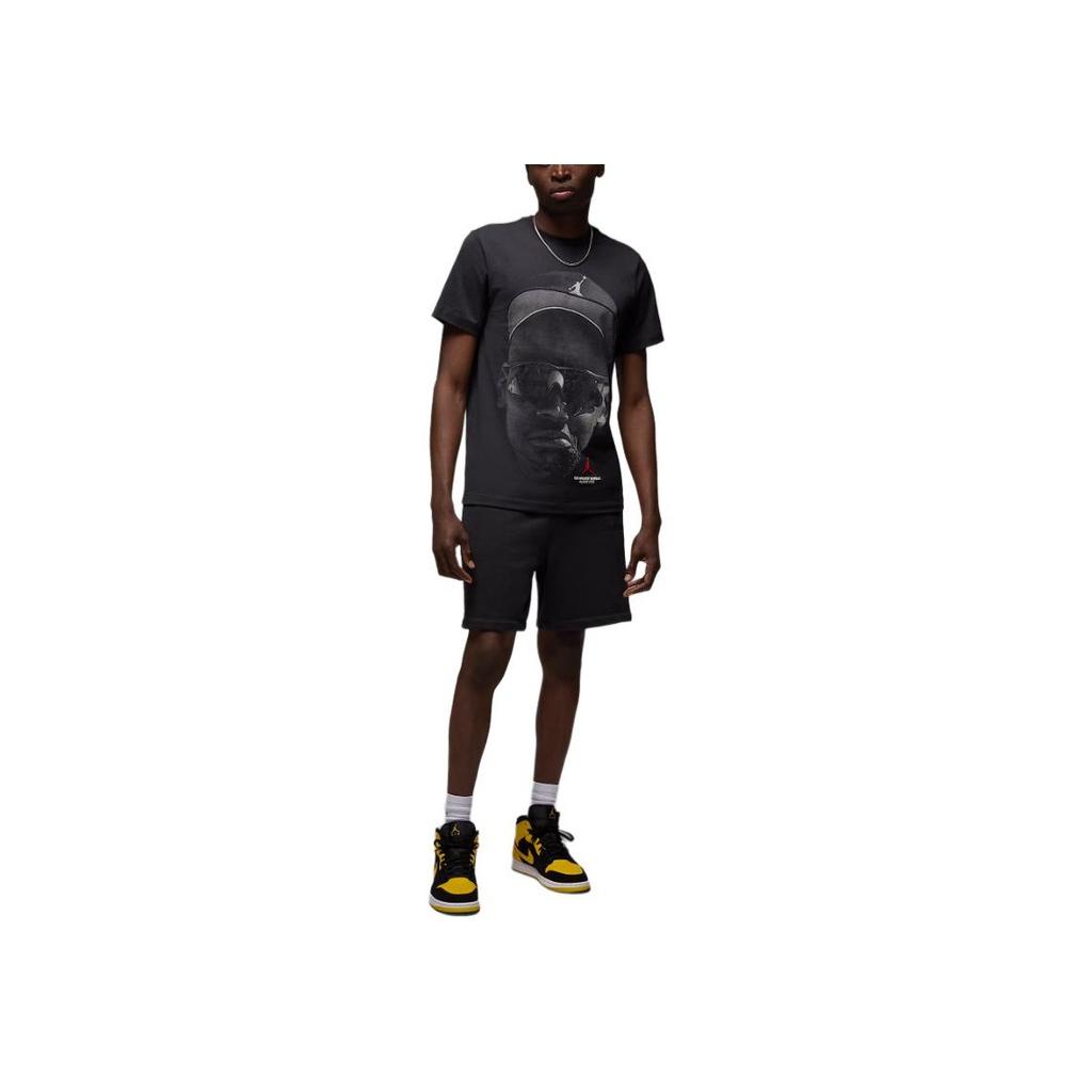 Футболка Air Jordan MJ Core Blank Diamond 45 Черный меланж Мужские топы IF2950-045