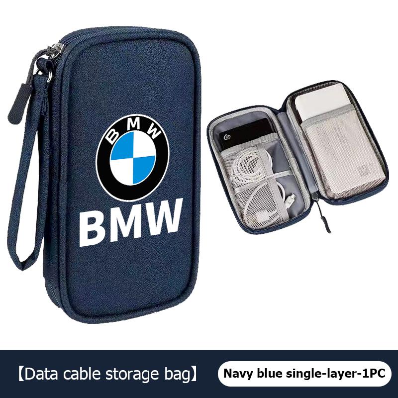 For BMW 3 Car Styling Digital Storage Bag Oxford Cloth Cable Tools Travel Purse For BMW M Sport M2 M3 M4 M5 M6 E46 E90 E60 F10 F20 E87 X3