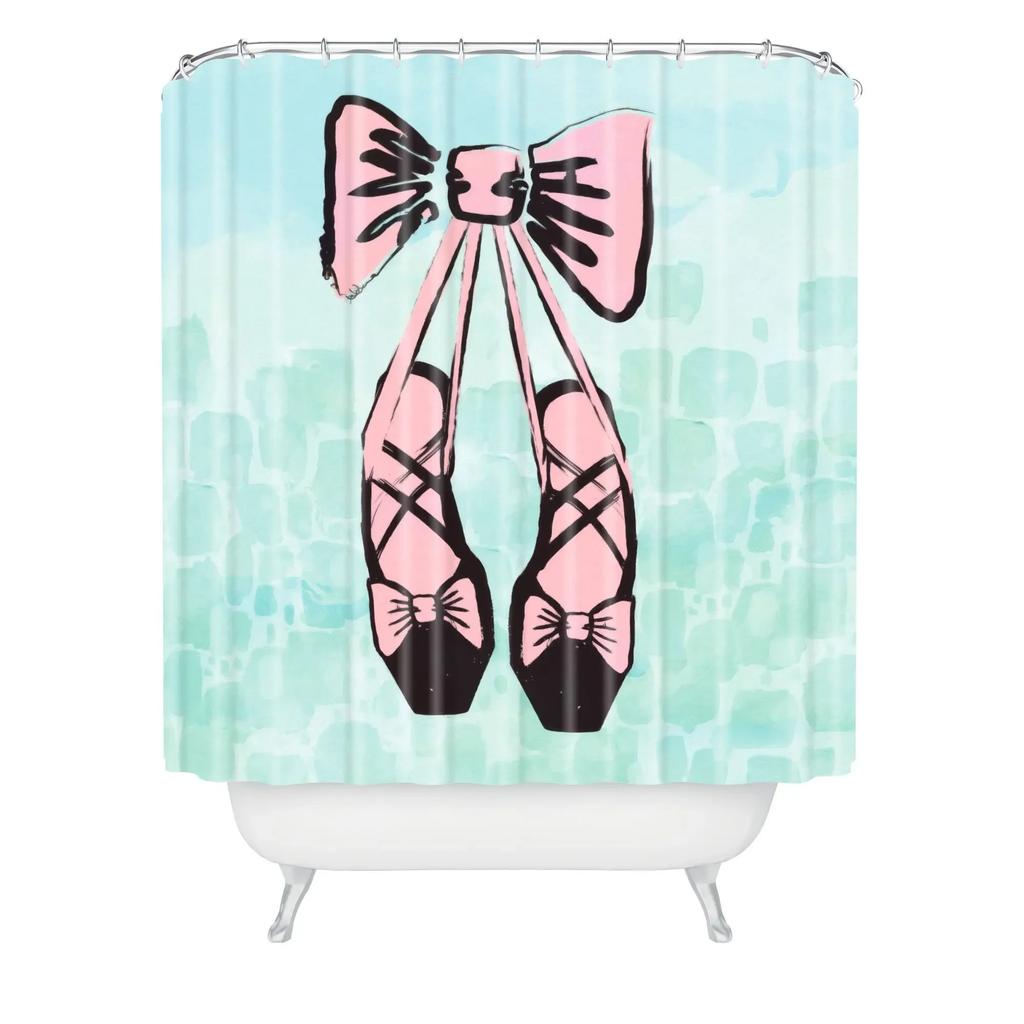 Балерина силуэт занавеска для душа абстрактный магический танец изобразительное искусство занавеска для душа водонепроницаемая ткань декор для ванной экран для ванны