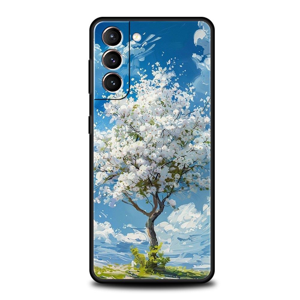 Чехол для телефона с картиной маслом цветов для Samsung Galaxy S25 S24 S23 S22 S20 Ultra S21 FE 5G S10 Plus S10E Мягкий чехол из ТПУ