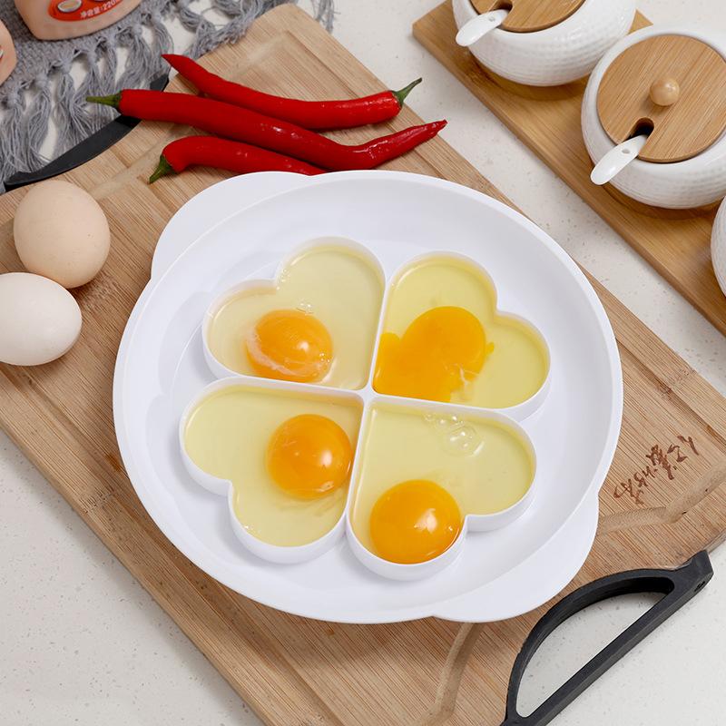 Микроволновая печь для приготовления яиц в пароварке Mini Love Shape Egg Mold Eggs Paacher Creative Lazy Egg Cooking Tool Home Breakfast Egg Boar