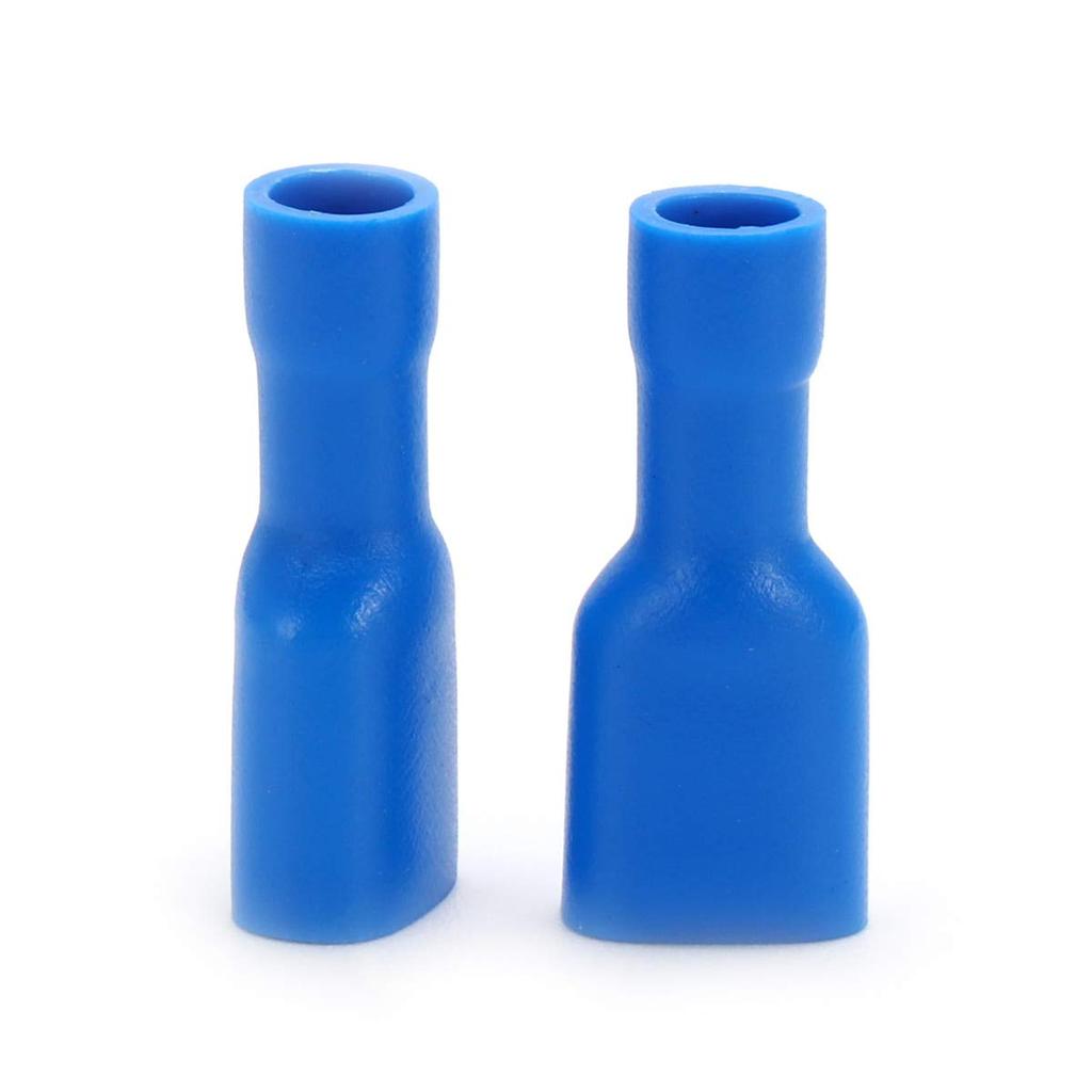 100 шт. 50 пар 6,3 мм 16 14AWG женский мужской электрический проводной разъем изолированный обжимной наконечник лопатка синий