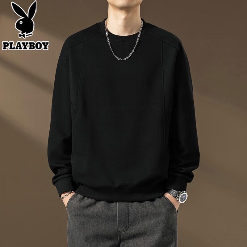 PLAYBOY Мужская толстовка с круглым вырезом в стиле пэчворк