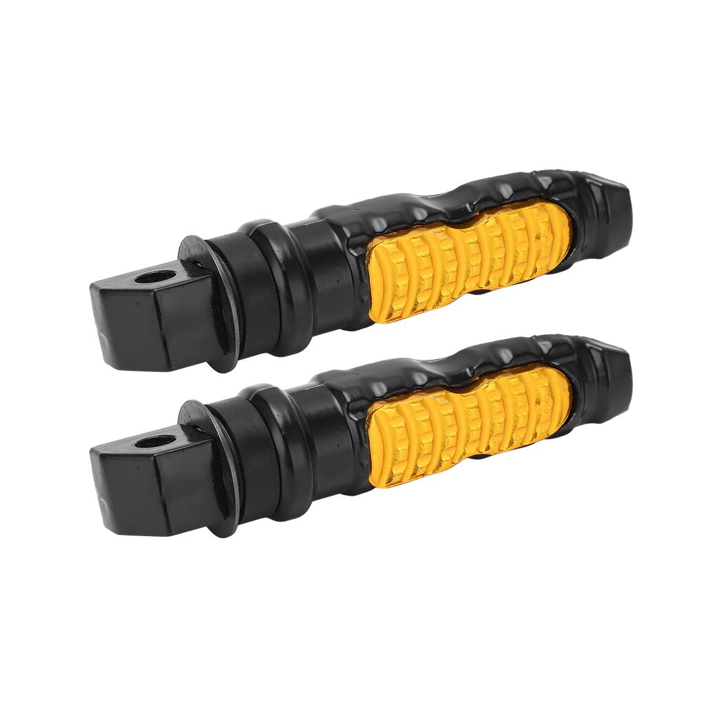 Пара задних подножек для мотоцикла из анодированного алюминия золотистого цвета, противоскользящие, универсальные