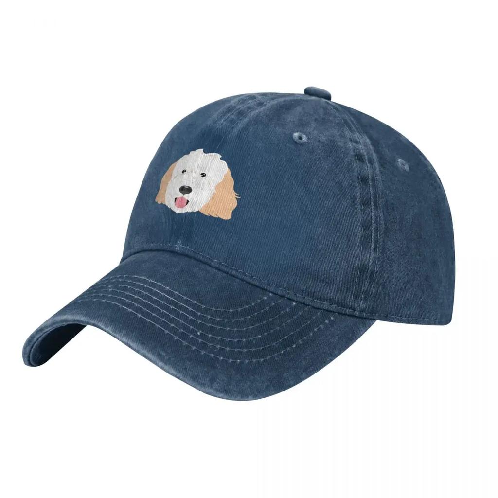 LOVE White Cream Goldendoodle Dog Baseball Cap luxury caps Golf Wear sun caps Military Cap Unisex Unisex Hats Womens