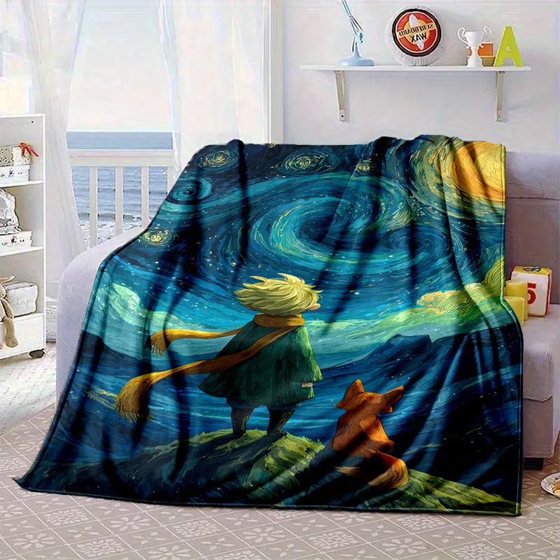 Prince's Nightly Embrace Blanket Flannel Blanket for bed, sofa, Camping, Hiking, Picnic Essentials, gift for family Fan gifts