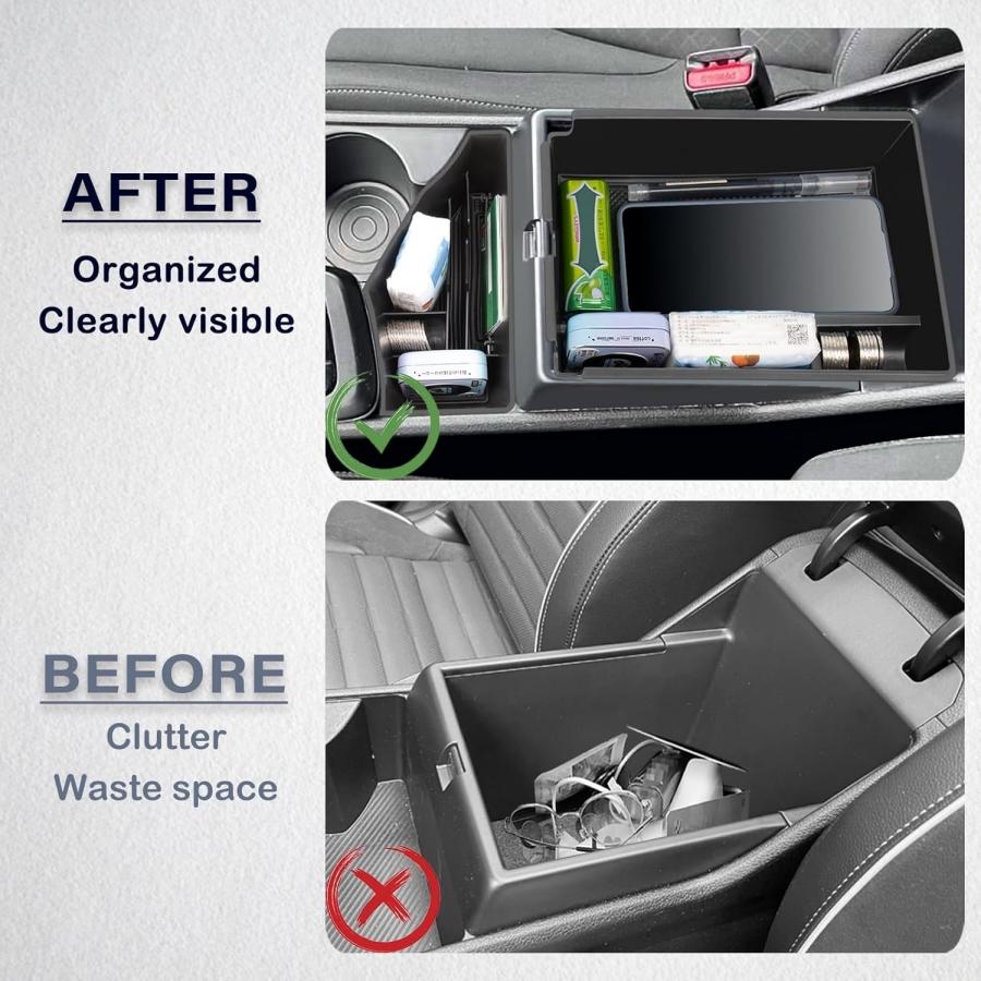 Center Console Organizer For Kia Sportage NQ5 Hybrid 2023 2024 with Electronic Transmission ONLY Armrest Storage Box Middle Tray