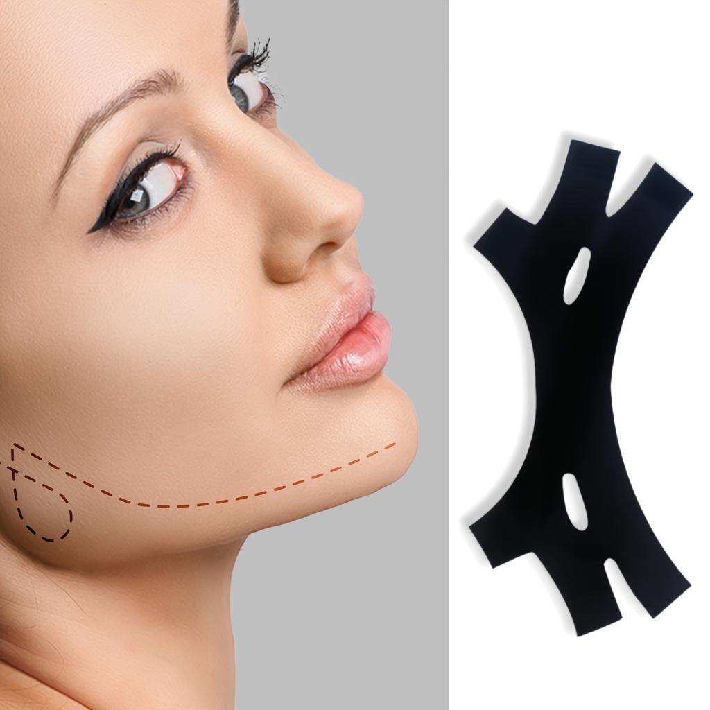 V-Line Face Shaping Strap, Chin Lift & Slimming Compression Band, Breathable Fabric, Invisible Stitches, Unscented Facial Contouring Sculpting Tool