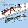 Multifocal Progressive Reading Glasses TR90 Frame Men Women Anti-blue Light Sports Eyeglasses Ultralight Bifocal Presbyopia