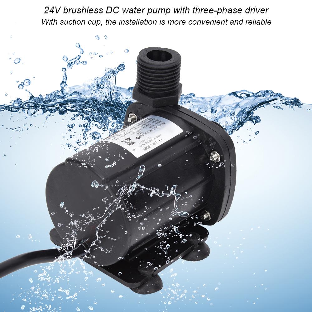 24V Brushless DC Water Pump 1200L H Water Heater Floor Heating Booster Circulating Water Pump