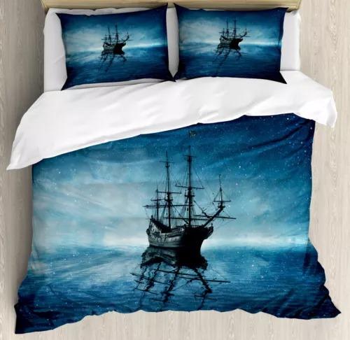 Pirate Ship Duvet Cover Set Bed Decoration First Choice Gift Suitable For Children Boys Girls And Adults Soft Warm Breathable
