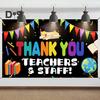Баннер-фон для Недели признательности учителям. Спасибо учителям и сотрудникам. Украшение фона на День учителя. Декор для классной комнаты, школы, офиса.