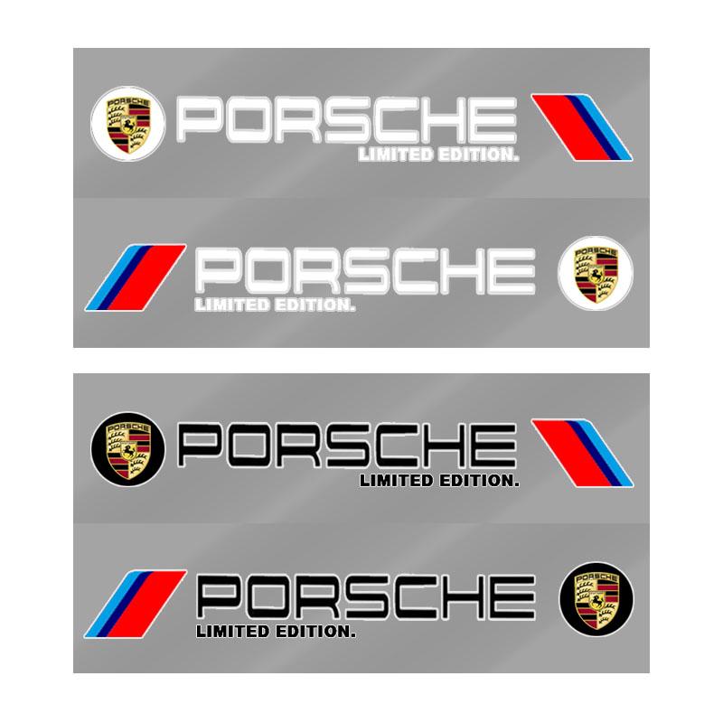 2 шт. Автомобильные 3D наклейки Наклейки на боковую часть кузова автомобиля Спортивные наклейки Автоаксессуары Для Porsche Boxster Cayenne Panamera Macan Cayman 911 918 996 917 991