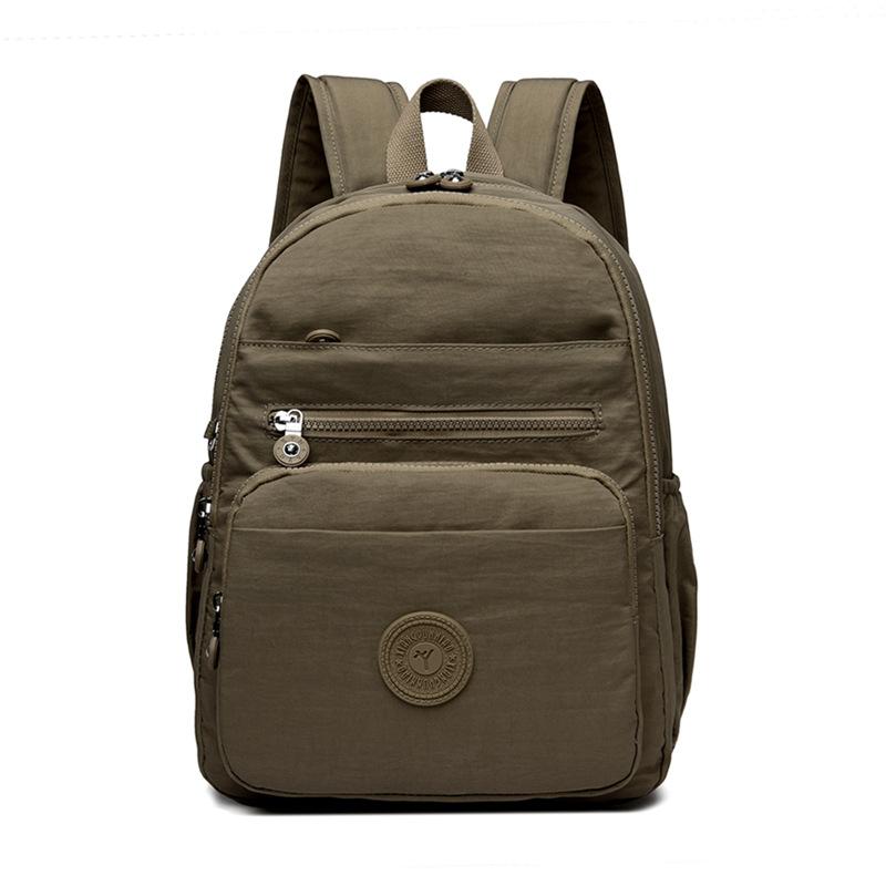 Lightweight Backpack Women Nylon Backpack Solid Color Travel Bag Student Schoolbag