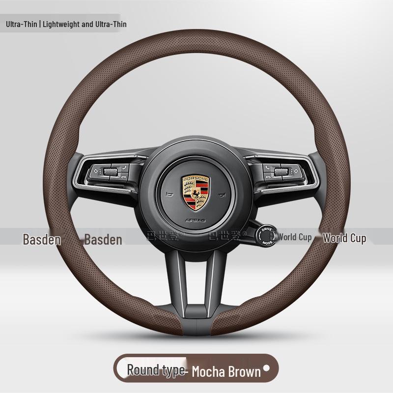 Porsche Steering Wheel Cover: Cayenne, Macan, 911, Panamera, Taycan, 718