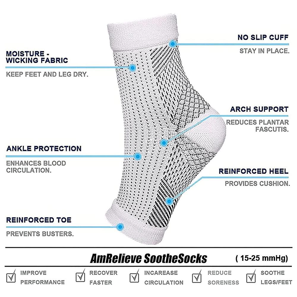 2 пары носков от фасциита для женщин и мужчин для облегчения боли в своде стопы и пятке