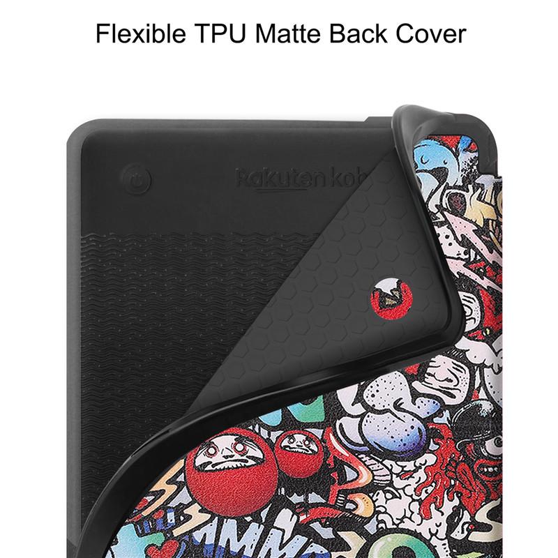 Чехол funda для KOBO Clara 2E Чехол 2022 Smart Cover Искусственная кожа Силиконовая задняя крышка Полный корпус Чехол для электронной книги для Etui Kobo Clara 2e Чехол Capa