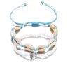 Summer Ocean Beach Ankle Adjustable String Anklets Sea Shell Beaded Chain Ankle Bracelet On Leg for Women