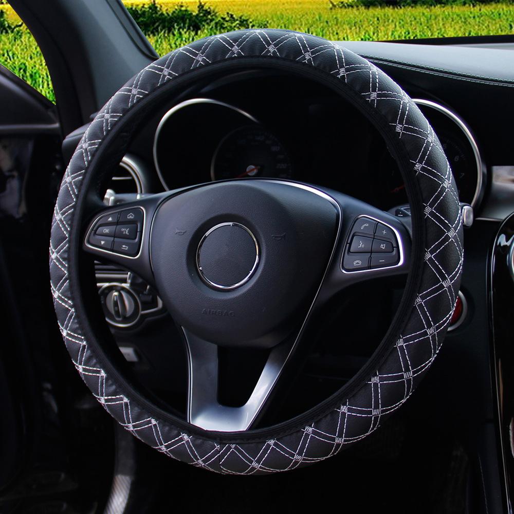 Universal Non-inner Steering Wheel Handle Cover Red Wine