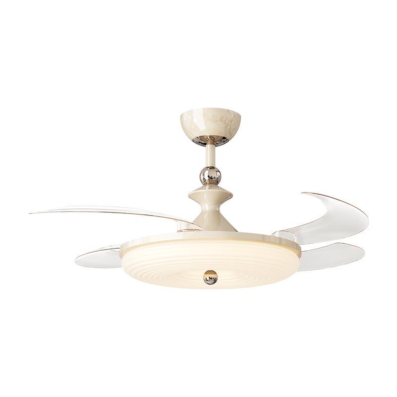 Modern Minimalist Silent Ceiling Fan with Light - High Airflow for Living Room, Dining Room, and Bedroom