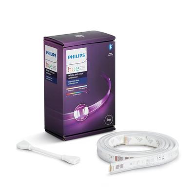Светодиодная лента Philips Hue Light Ribbon Plus с удлинителем 1 м - Умное освещение, Отрезаемая, Совместима с Alexa, Многоцветная, 16 миллионов цветов, Теплый