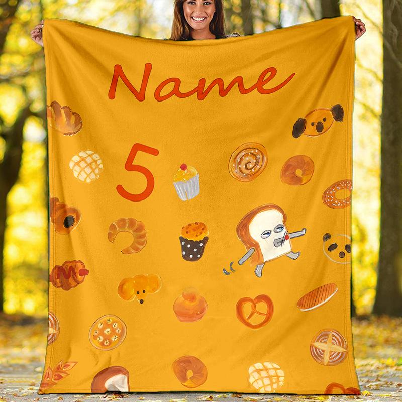 Customiz Name Personality The Bread Thief Blanket Soft&Warm Office Bed Travel Lunch Break Blanket,Gift All Seasons
