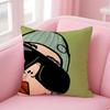 Funny Funny Characters Cushion Cover Pillow Case Soft Skin Friendly Fabric  Concealed Zipper