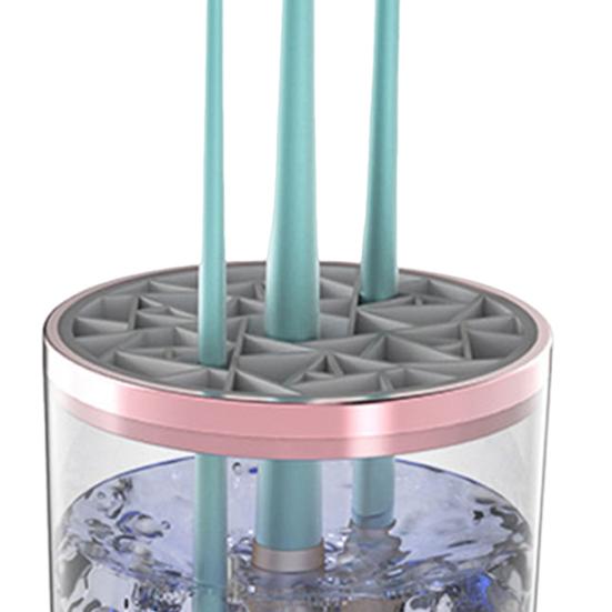 Электрический очиститель для кистей для макияжа, съемный USB-аккумулятор, автоматическая машина для чистки косметических кистей, держатель для сушки косметических кистей, контейнер для мытья инструментов