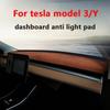 Коврик на приборной панели автомобиля Tesla Model 3/Y подходит для модели 3 2017-2021, светозащитный коврик для центральной консоли, солнцезащитный изоляционный коврик