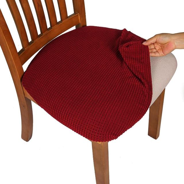 Прочная водонепроницаемая мягкая подушка из спандекса для столовой, чехол на сиденье стула, съемные чехлы, моющаяся защита для мебели