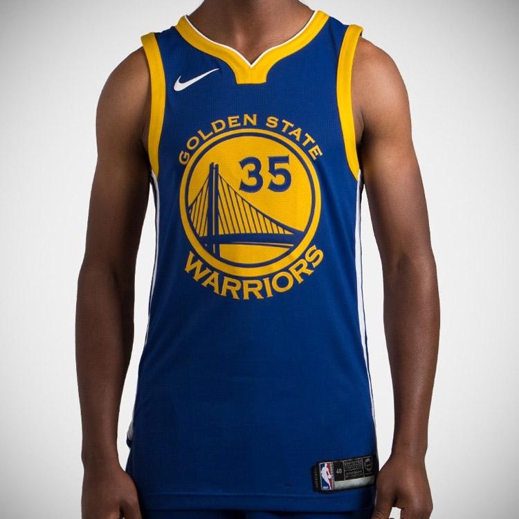 Nike NBA Kevin Durant Icon Edition Authentic Basketball Jersey Men Tops Signal-Blue 863022-496