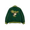 Ss21 Chain Stitch Bomber Jacket Duck Embroidery Fitted Long Sleeve Jacket Unisex Jacket Green P20JK106