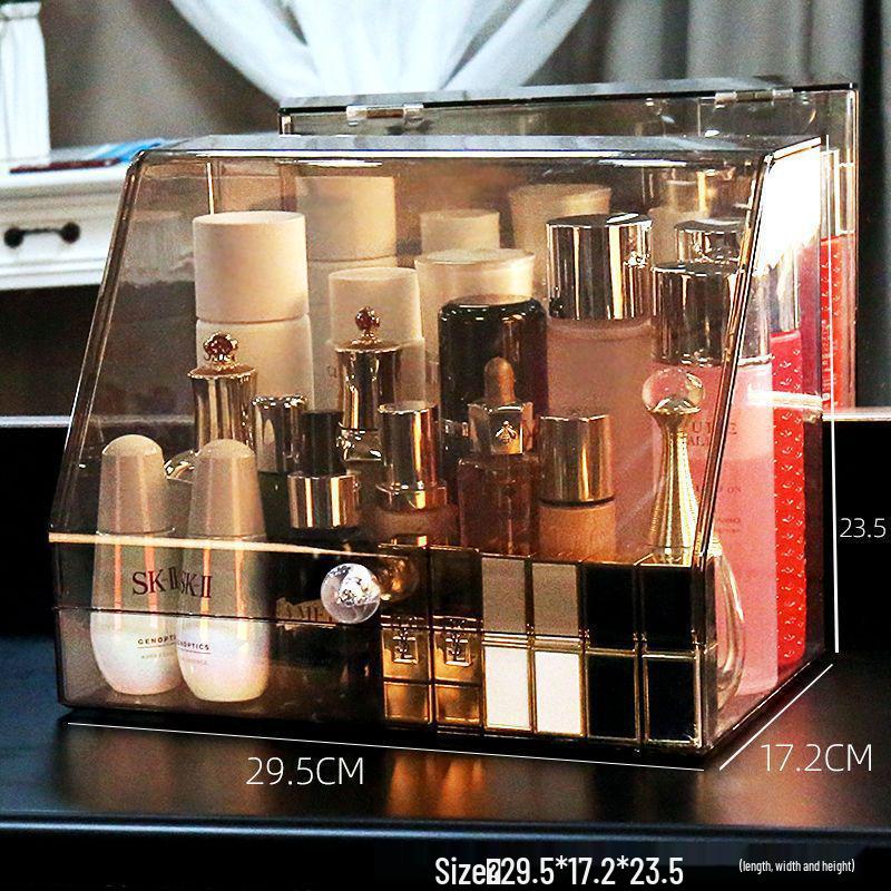 Прозрачный пыленепроницаемый органайзер для косметики большой вместимости для помады и средств по уходу за кожей
