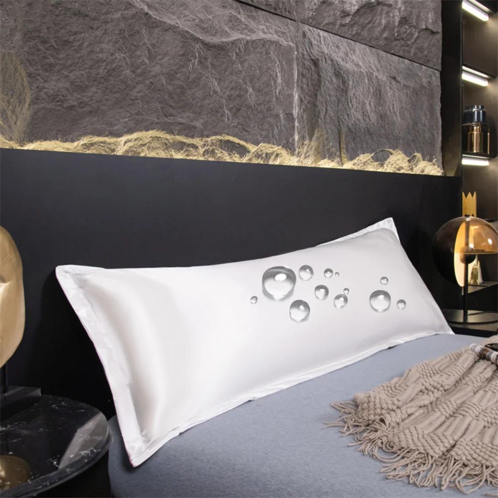Body Satin Waterproof Pillow Cover with Envelope Closure,Long Pillow Cases,Soft and Breathable Body Pillowcase Gift for Sleepers