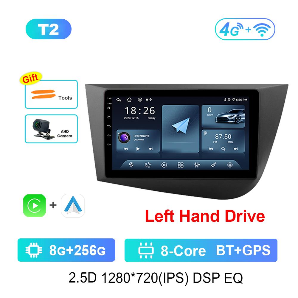 9-дюймовый леворульный GPS-навигатор Android OS для Seat Leon 2 2005 - 2012 4G DSP стерео автомобильное радио мультимедийный плеер WiFi BT