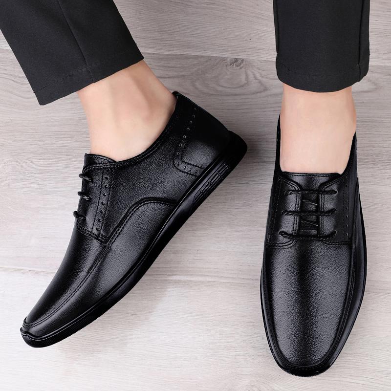 Genuine Leather Men Designer Business Oxford Shoes Luxury Brand Comfort Flats Shoes Breathable Men Driving Lace-up Walking Shoes