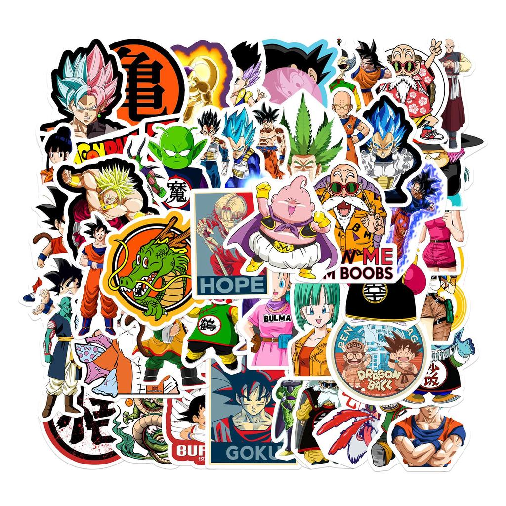 50 шт. аниме наклейки для рук, шлем, скейтборд, водонепроницаемый DIY Dragon Ball, набор наклеек, милый чехол для ноутбука, кожаный чехол для телефона