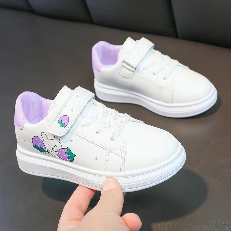 New Sneakers Fashion Simple Cute Girl Shoes Cartoon Sports Retro Casual Kid Shoe Lightweight Soft Soled Anti Slip Sports Shoes